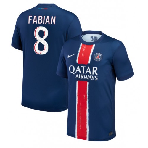 Fotballdrakt Herre Paris Saint-Germain Fabian Ruiz #8 Hjemmedrakt 2024-25 Kortermet